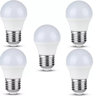 V-TAC 5.5W (40W) Energy Saving G45 LED Bulb With Standard E27 ES Pack Of 5 • £8.99