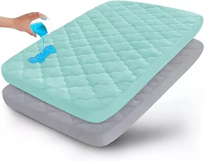 Pack N Play Mattress Pad Cover Soft Quilted Waterproof Protector 39 ×27  2 Pack • $23.99