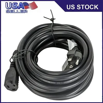 6-100FT 16 Gauge Black Indoor/Outdoor Extension Cord Waterproof 3 Prong ETL List • $9.99