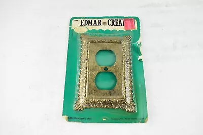 Vintage Edmar Creations 43D Antique Brass Outlet Cover • $20