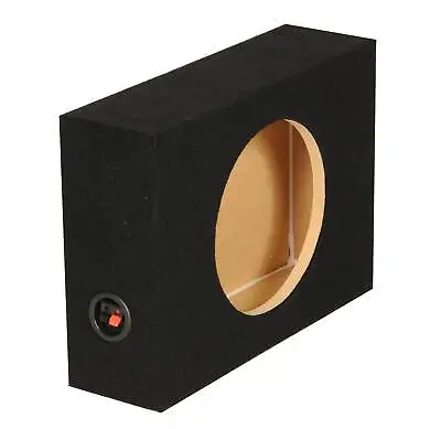 Q-Power Shallow Single 12 In Sealed MDF Truck Subwoofer Enclosure Box Charcoal • $40.99