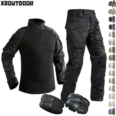 Airsoft Men's Tactical Shirt Pants Military Combat Army BDU Uniform Camouflage • $69.99