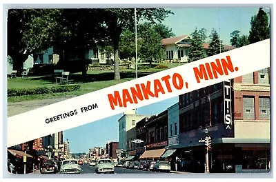 Mankato Minnesota MN Postcard Greetings Mankato Golf Club Dual View Vintage • $12.97