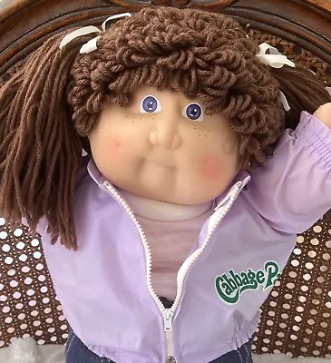 1983 Vintage Coleco Cpk Girl Lavender Eyes Freckles Pony Tails Cabbage Patch Kid • $125