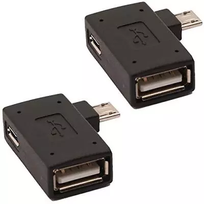 2-in-1 Powered Micro USB To USB OTG Adapter 90 Degree Right Angled For FireSt • $10.76