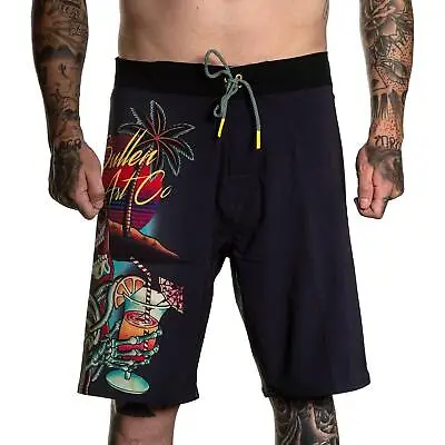 Sullen Art Collective Reap-O-Colada Board Shorts Mens Tattoo Art Clothing • £55.76