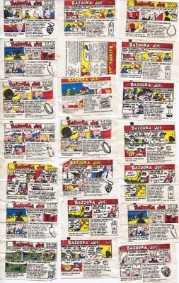 38 Vintage BAZOOKA JOE Bubble Gum COMIC WRAPPERS • $39.99