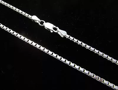 Solid 925 Sterling Silver Box Chain Necklace 1.5mm2mm3.8mm • $21.99