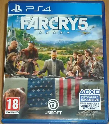 Far Cry 5  PS4 PlayStation 4  Farcry Five V • £4.95