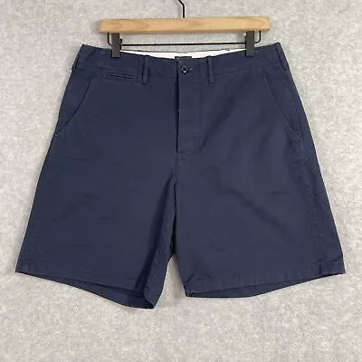 J.Crew Wallace & Barnes Mens Size 32 Cotton FIeld Shorts Navy Blue • $26.88