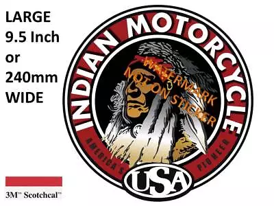 Vintage Indian Motorcycle Bike Decal Sticker Label Large 240 Mm Hot Rod  • $10