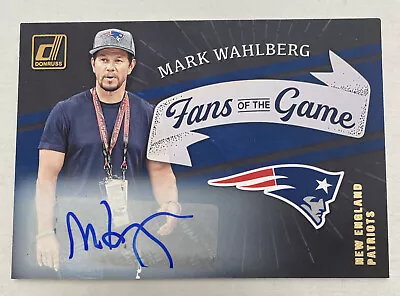 $250 • Buy Mark Wahlberg 2022 Donruss Football NFL Fans Of The Game Auto #FG-MW Patriots SP