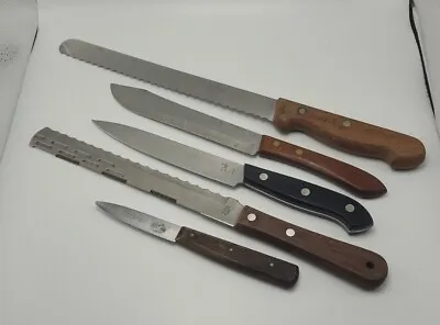 Vintage Kitchen Knife Lot Dexter Forschner Vernco Henckels Ekco Used Mix • $31.95