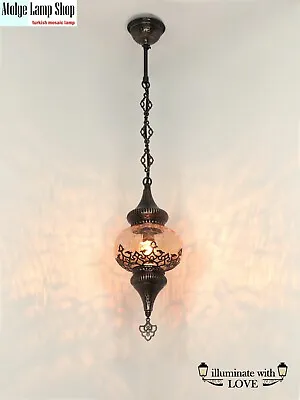 £68.11 • Buy Turkish Pendant Lights Moroccan Hanging Lamp Cracked Glass Laser Cut Pattern