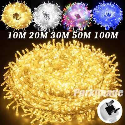 £45.59 • Buy 10-100M LED String Fairy Lights Outdoor Christmas Party Home Decor Mains Plug In
