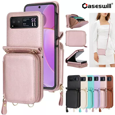 For Motorola Razr (2023) Card Holder Leather Wallet Case Cover+Screen Protector • $6.98