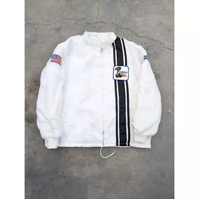 Vintage 70s 80s Ford Cobra Polyester Lined Jacket White Black • $200