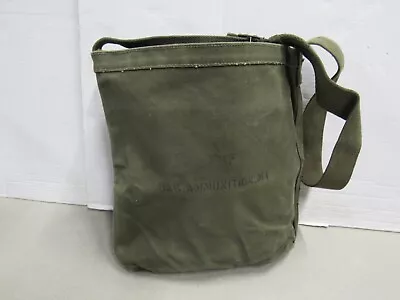 WW2 US M1 Ammunition Bag Canvas Used To Carry Mortars Bazooka Ammo DANISH REUSE • $49.95