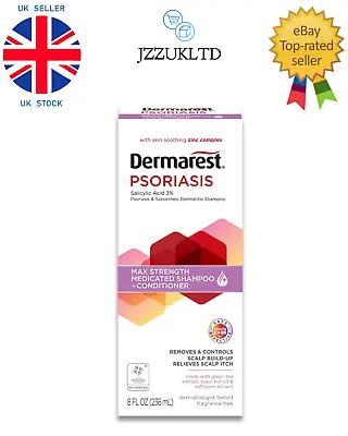 Dermarest Psoriasis Max Strength Medicated Shampoo + Conditioner - 236 Ml • £16.99