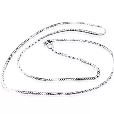 0.70Mm Sterling Silver Mens 24  Box Chain Necklace Spring Clsp • $267.46