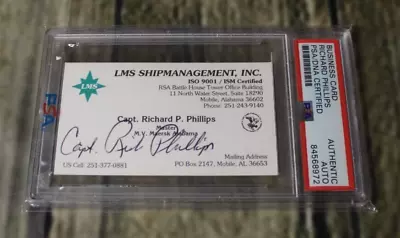 Capt. Richard Phillips Signed MV Maersk Alabama PSA/DNA Certified Business Card • $188.71