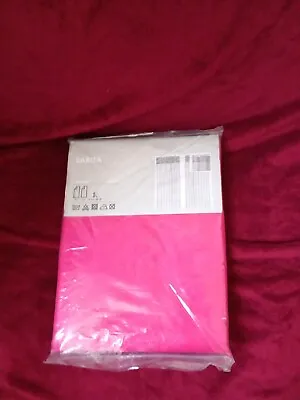 Ikea Sarita Pair Curtains Bright Pink Voiles 145×300 Cm Sheer 1 • £10