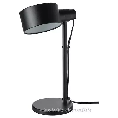 Desk Work Lamp Ikea Lovmanad Black Steel Rotatable Head • £19.95