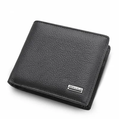 $18.99 • Buy Mens Genuine Leather Wallet Cowhide Coin Purse Wallet Multiple Card Slots New AU