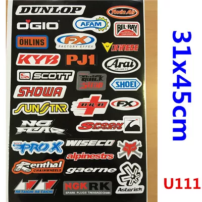 DUNLOP Sticker Decal Sheet Car Dirt ATV Quad Motorcycle Scooter MX PIT BIKE • $9.99