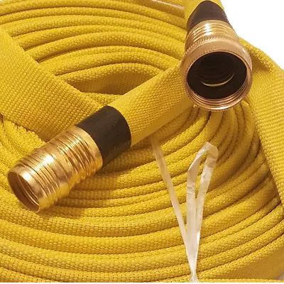 Forestry Grade Lay Flat Fire Hose 3/4in.x 50 Ft. Yellow 250 Psi • $63.59