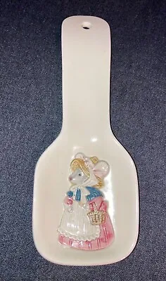Vintage Otagiri Mrs Mouse Ceramic Spoon Rest Raised Art Work Country Mouse Missy • $14.49