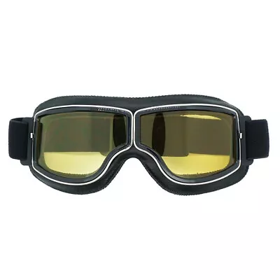 Retro Motorcycle Goggles Motorbike Flying Scooter Pilot Aviator Helmet Glasses • $14.86