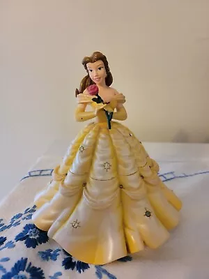 $12.90 • Buy Disney Beauty And The Beast Belle Yellow Dress Trinket Box Used See Description