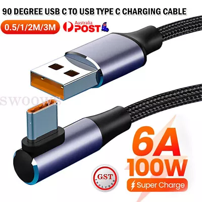 90 Degree Data Right Angle PD 100W Fast Charging USB To Type C Charging Cable • $9.27