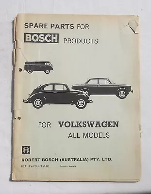 VW Volkswagen Bosch Spare Parts Catalogue Beetle Kombi Sedan Transporter Karman • $48.93