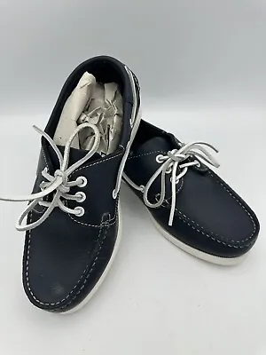 Blue Wave Leather Sailing Deck Shoe Boat Shoes Size UK 7 EU 41 • £20