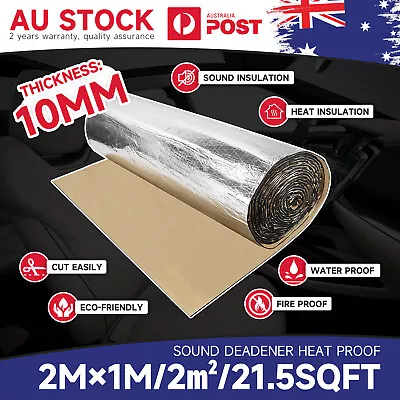 2M²  Sound Deadener Foam Car Heat Shield Auto Noise Insulation Mat • $37.99