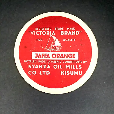 Vintage Beer Coaster Victoria Brand JAFFA ORANGE Nyanza Oil Mills Co KISUMU • $6.95