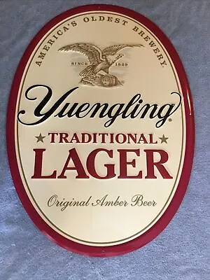 $14.99 • Buy Oval Yuengling America's Oldest Brewery Embossed Beer Metal Tacker Sign Mint!