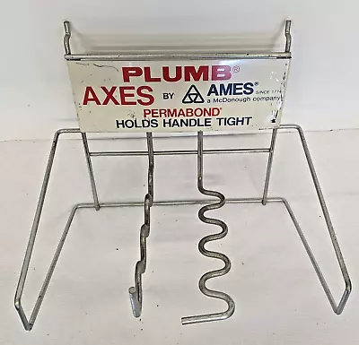 Vintage Plumb Axe Metal Sign Display Rack • $100