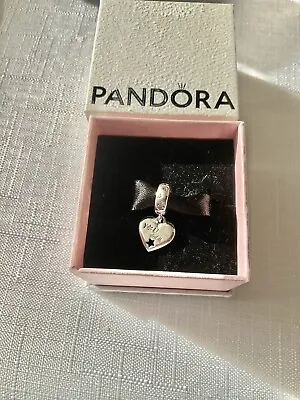 Pandora Congratulations Heart & Stars Dangle Charm 925 Silver Charm • £25