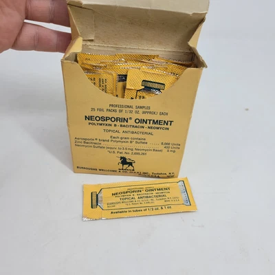 £26.34 • Buy Vintage 70s Neosporin Antibiotic Ointment Box Advertising Medicine Film Prop