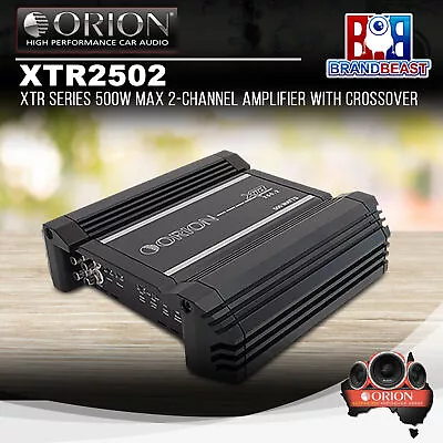 Orion XTR2502 XTR Series 500W Max 2-Channel Amplifier With Crossover • $390
