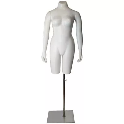 MN-SW614BASE Large Size 12-14 Female 3/4 Upper Torso Mannequin W/ Arms And Base • $114.99