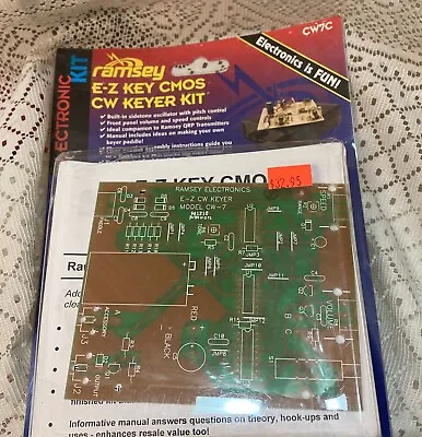 Ramsey Electronics CW7C E-Z KEY CMOS CW Keyer Unbuilt Kit CW7 Unassembled • $129.88