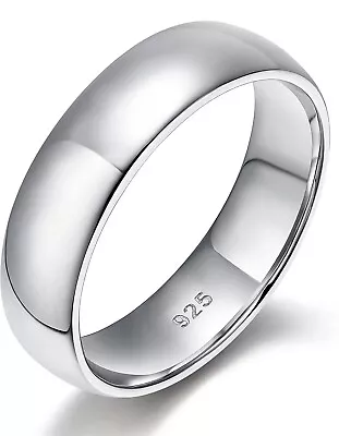 Solid .925 Sterling Silver Wedding Band Ring For Men And Women Multiple Sizes • $19