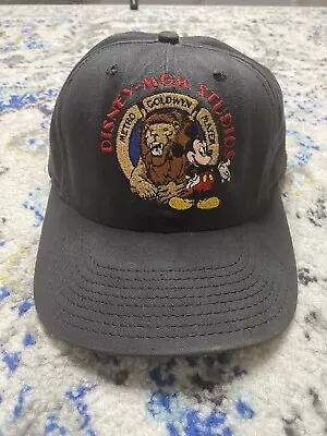 Vintage Disney Mickey Mouse MGM Studios Black SnapBack Trucker Hat Made In USA • $19.99