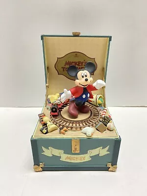 Vintage Schmid Mickey Mouse Toy Chest Music Box Plays “Toyland” • $28.99