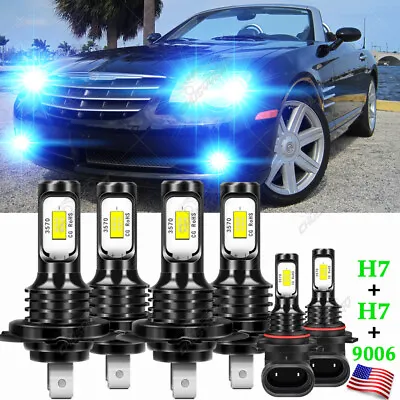 8000K For Chrysler Crossfire 2004-2008 -6x H7 9006 LED Headlight Fog Light Bulbs • $37.49