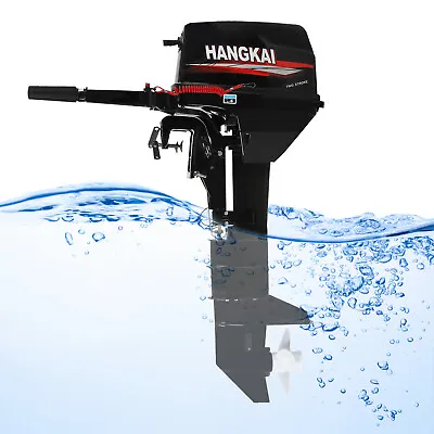 HANGKAI 12 HP 2Stroke Fishing Boat Engine Outboard Motor Long Shaft Water Cooled • $1075